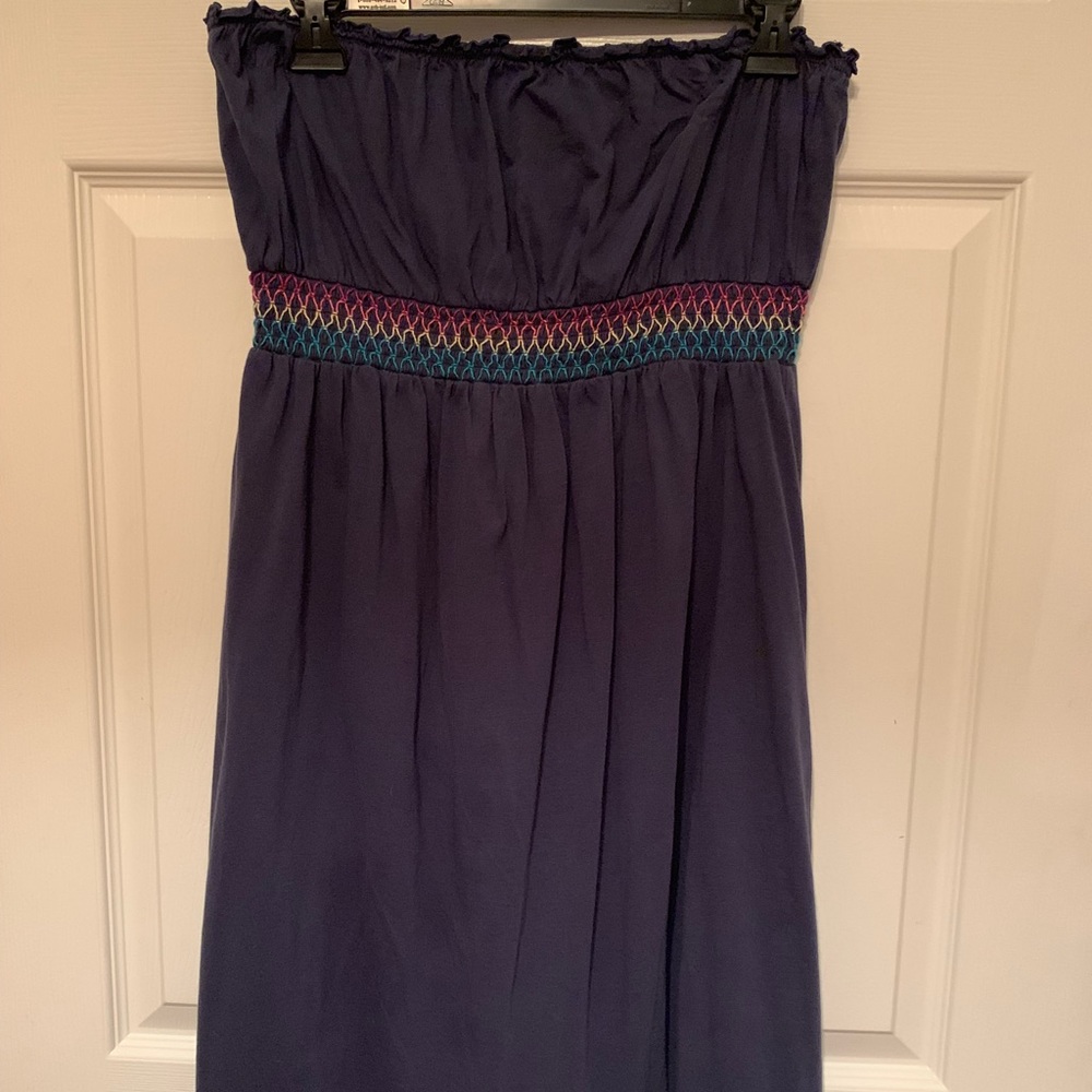Strapless, short summer dress